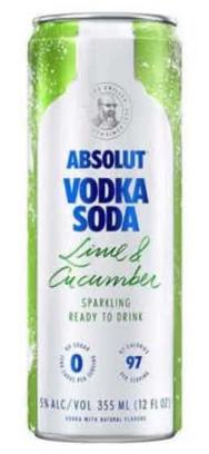 Absolut - Lime & Cucumber Vodka Soda (4 pack cans) (4 pack cans)
