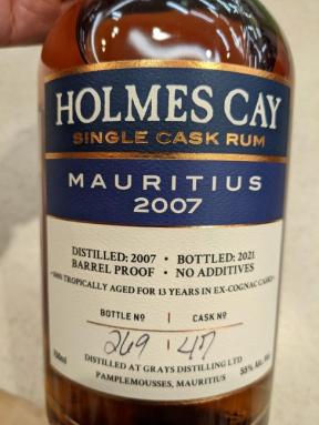 Holmes Cay - Mauritius Rum 2007 14yrs 55% ABV (Store Pick) (750ml) (750ml)