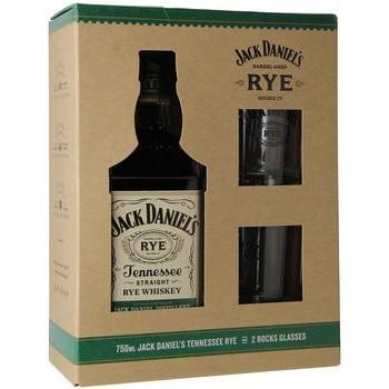 Jack Daniel's Distillery - Jack Daniel's Rye + 2 Glasses (750ml) (750ml)