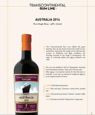 La Maison & Velier - Transcontinental Rum Line Australia 2014 7Yrs 96 Proof (700ml) (700ml)