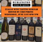 0 (Ticketed Event) Italian Wine Tasting Seminar w/Ciro Pirone! June 21st 6pm-7pm